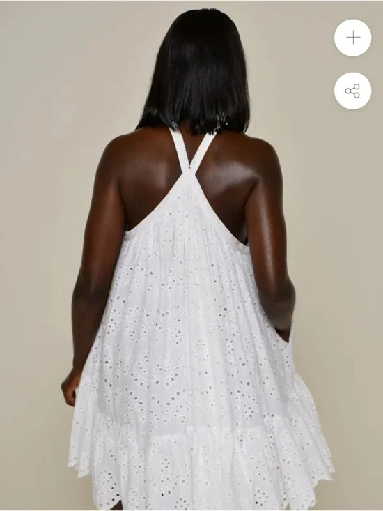 NWOT-LUCENA BRODERIE
ANGLAISE DRESS IN
WHITE- - Picture 8 of 13